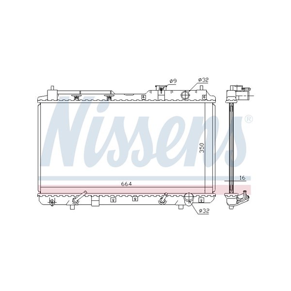 Kylare, motorkylning Nissens 681021 NISSENS