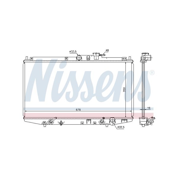 Kylare, motorkylning Nissens 68117 NISSENS