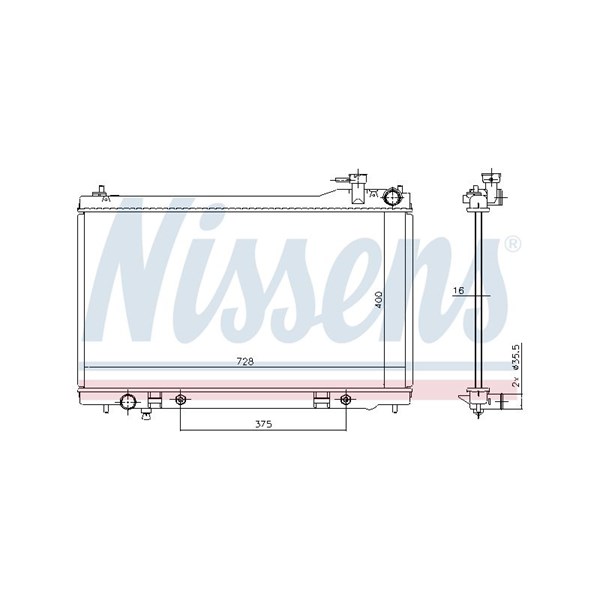 Kylare, motorkylning Nissens 681212 NISSENS Kylare, motorkylning Nissens 681212 NISSENS
