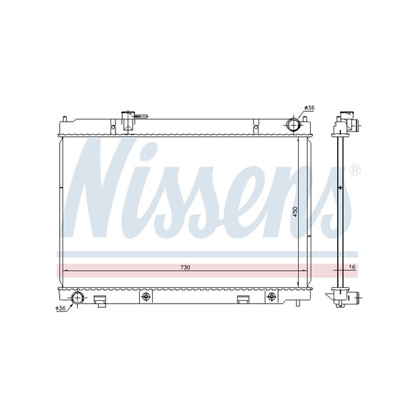 Kylare, motorkylning Nissens 681214 NISSENS