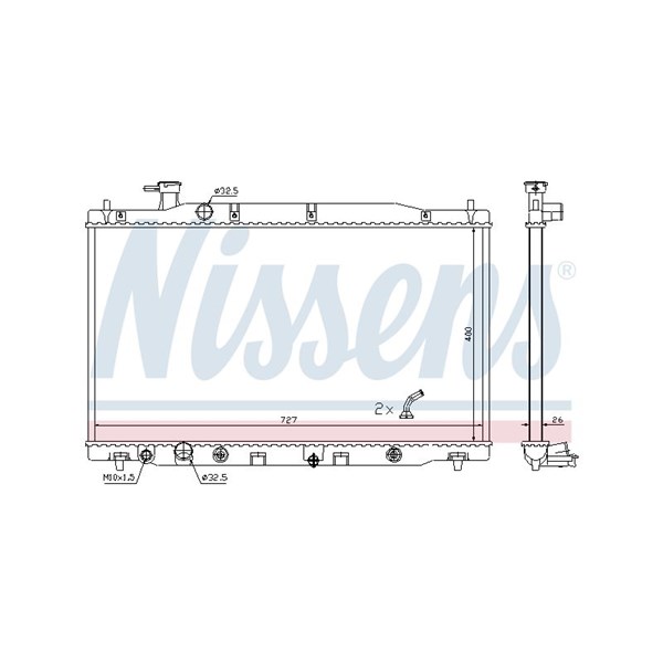 Kylare, motorkylning Nissens 681372 NISSENS