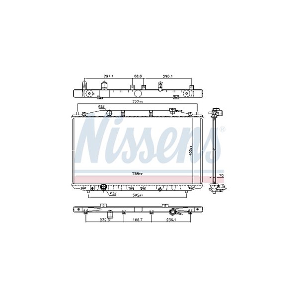 Kylare, motorkylning Nissens 681373 NISSENS Kylare, motorkylning Nissens 681373 NISSENS