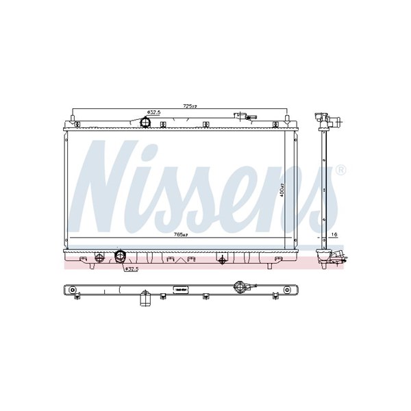 Kylare, motorkylning Nissens 681375 NISSENS