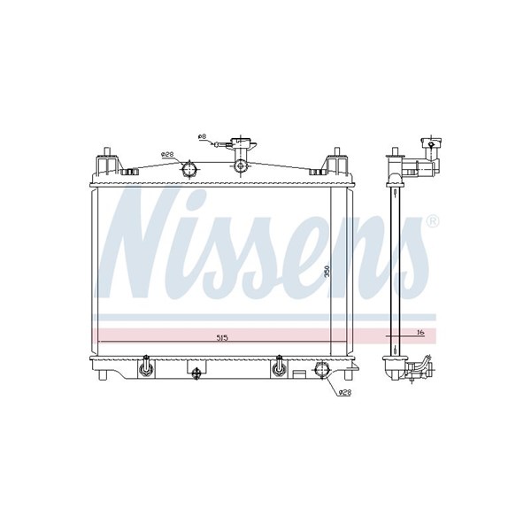 Kylare, motorkylning Nissens 68538 NISSENS Kylare, motorkylning Nissens 68538 NISSENS