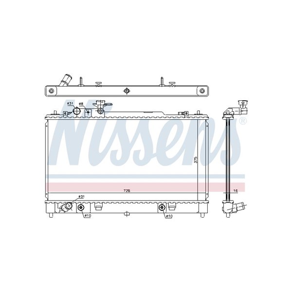 Kylare, motorkylning Nissens 68550 NISSENS