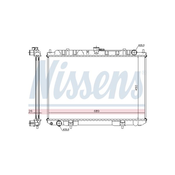 Kylare, motorkylning Nissens 68703A NISSENS