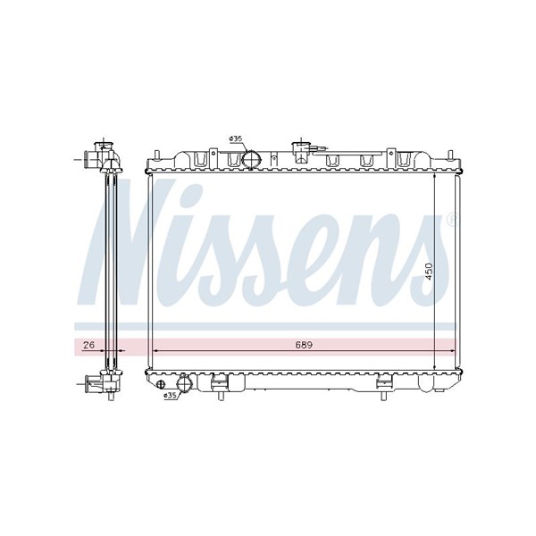 Kylare, motorkylning Nissens 68705A NISSENS