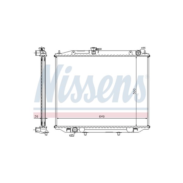 Kylare, motorkylning Nissens 68708A NISSENS Kylare, motorkylning Nissens 68708A NISSENS