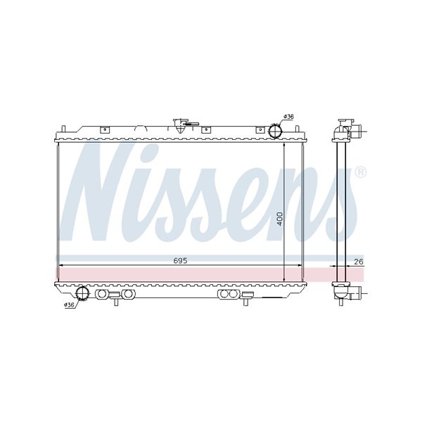 Kylare, motorkylning Nissens 68723 NISSENS