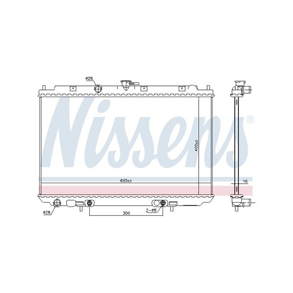 Kylare, motorkylning Nissens 68732 NISSENS Kylare, motorkylning Nissens 68732 NISSENS