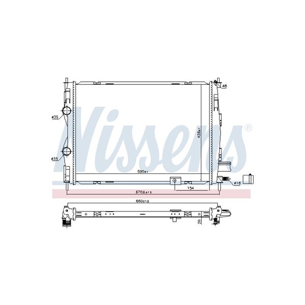 Kylare, motorkylning Nissens 68811 NISSENS