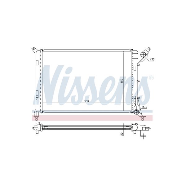 Kylare, motorkylning Nissens 69702A NISSENS
