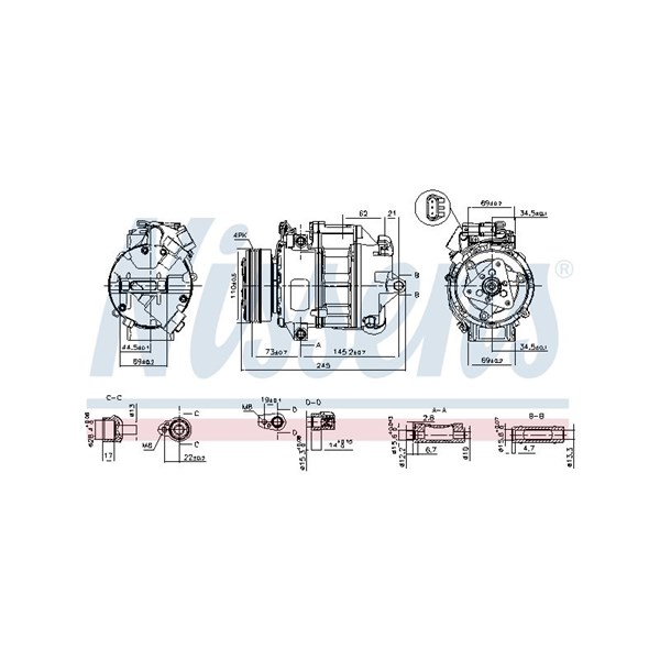 Kompressor, klimatanläggning Nissens 890038 NISSENS