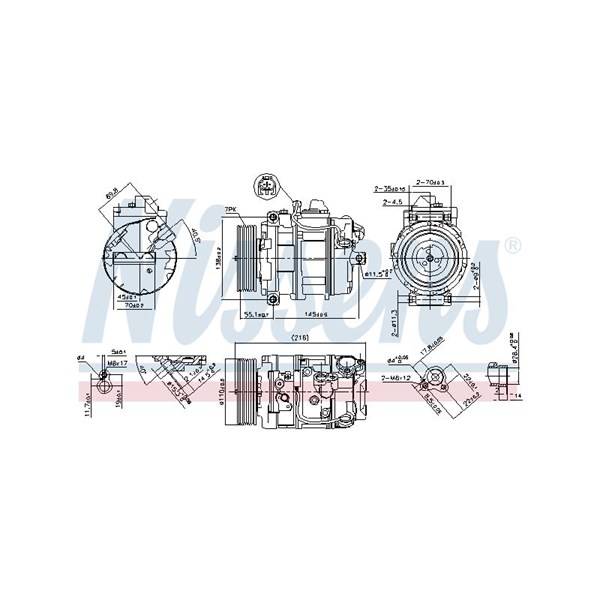Kompressor, klimatanläggning Nissens 890069 NISSENS