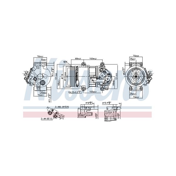 Kompressor, klimatanläggning Nissens 890078 NISSENS