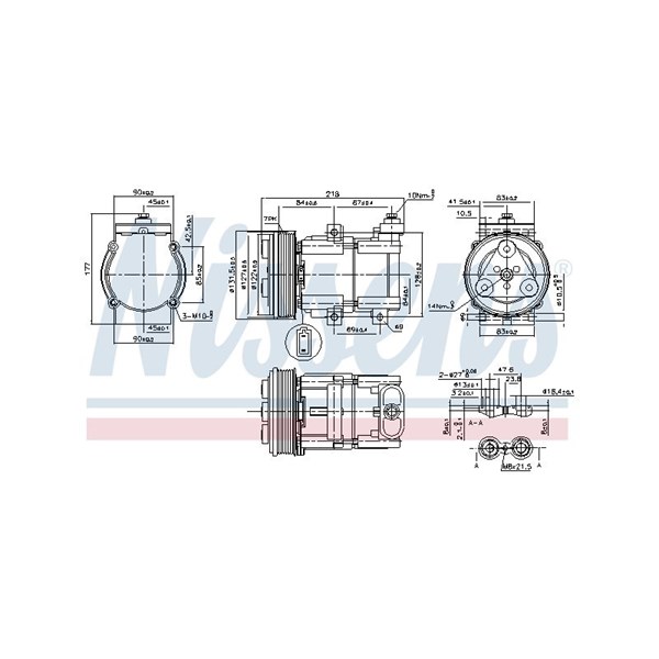 Kompressor, klimatanläggning Nissens 890081 NISSENS