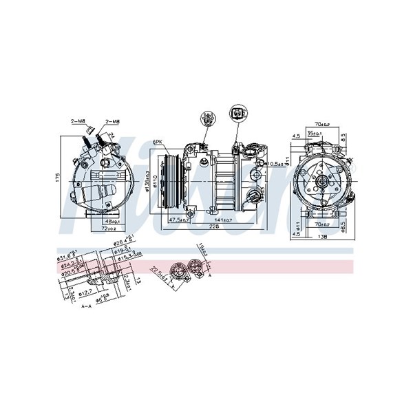 Kompressor, klimatanläggning Nissens 890124 NISSENS