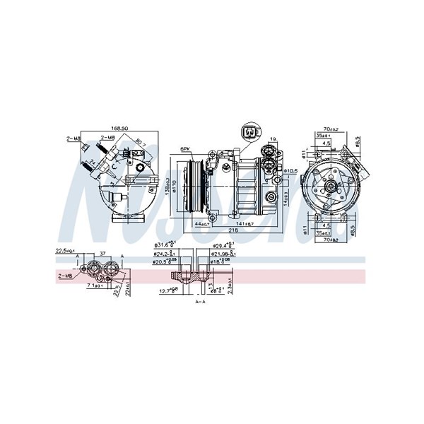 Kompressor, klimatanläggning Nissens 890125 NISSENS