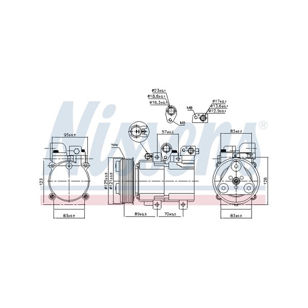 Kompressor, klimatanläggning Nissens 890136 NISSENS