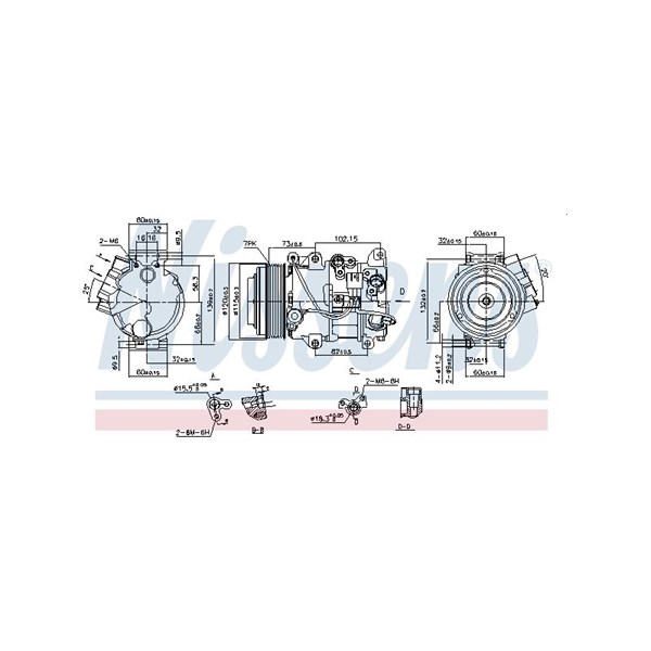 Kompressor, klimatanläggning Nissens 890141 NISSENS