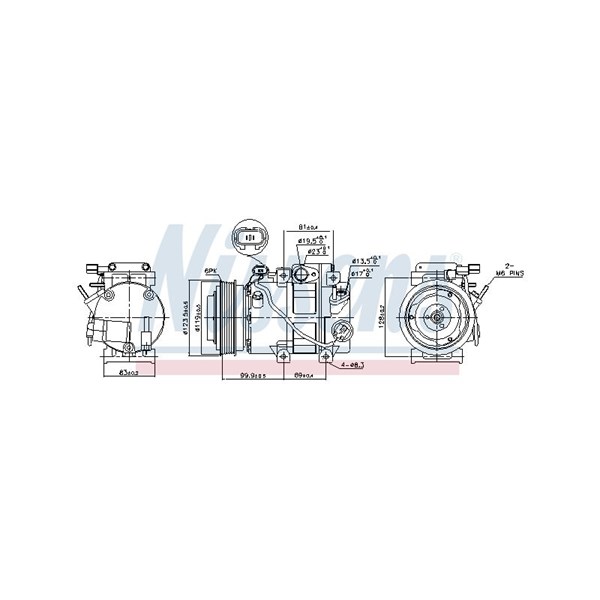 Kompressor, klimatanläggning Nissens 890151 NISSENS
