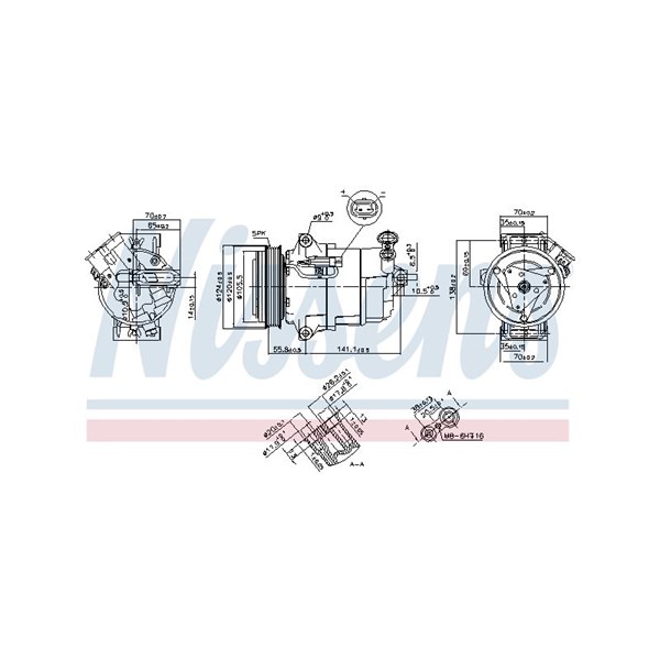 Kompressor, klimatanläggning Nissens 890262 NISSENS Kompressor, klimatanläggning Nissens 890262 NISSENS