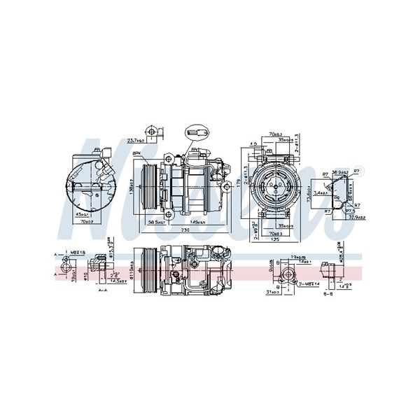 Kompressor, klimatanläggning Nissens 890358 NISSENS