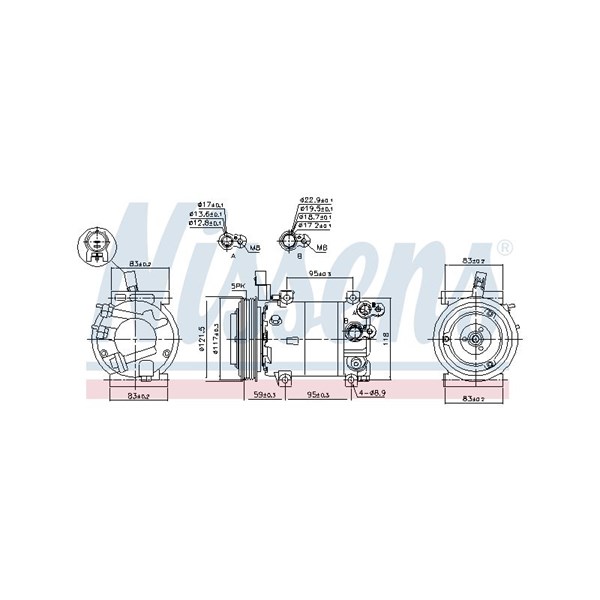 Kompressor, klimatanläggning Nissens 890682 NISSENS