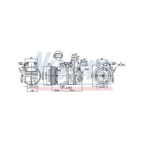 Kompressor, klimatanläggning Nissens 890687 NISSENS