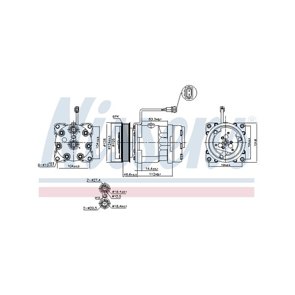 Kompressor, klimatanläggning Nissens 89083 NISSENS