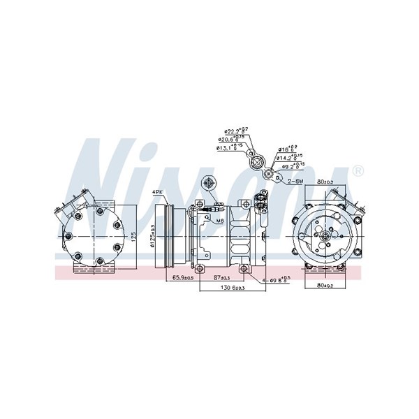 Kompressor, klimatanläggning Nissens 89164 NISSENS