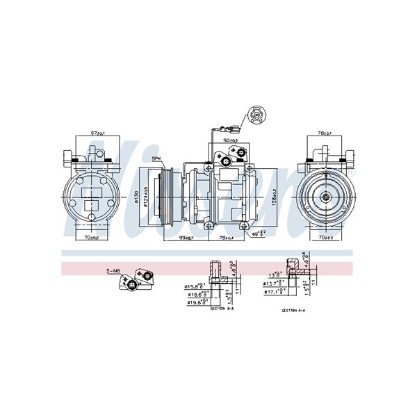 Kompressor, klimatanläggning Nissens 89166 NISSENS