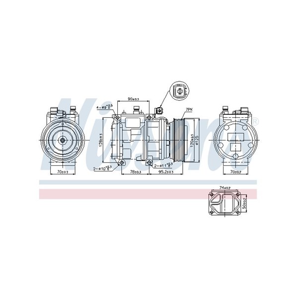 Kompressor, klimatanläggning Nissens 89186 NISSENS