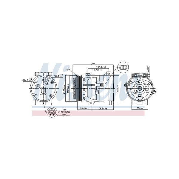 Kompressor, klimatanläggning Nissens 89217 NISSENS