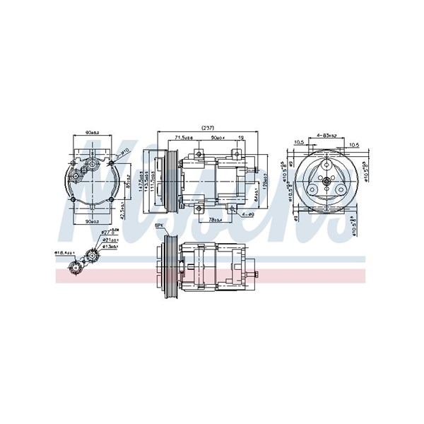 Kompressor, klimatanläggning Nissens 89251 NISSENS