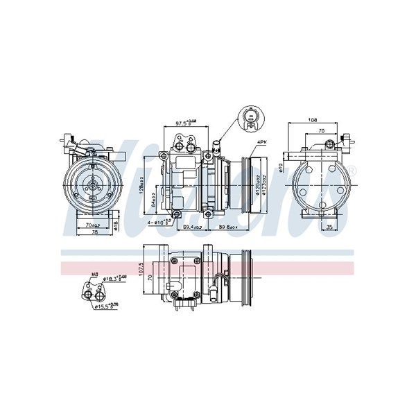 Kompressor, klimatanläggning Nissens 89290 NISSENS