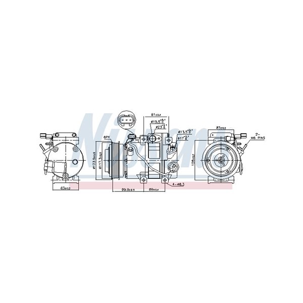 Kompressor, klimatanläggning Nissens 89305 NISSENS