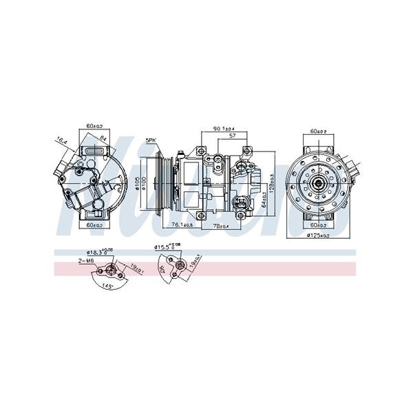 Kompressor, klimatanläggning Nissens 89309 NISSENS