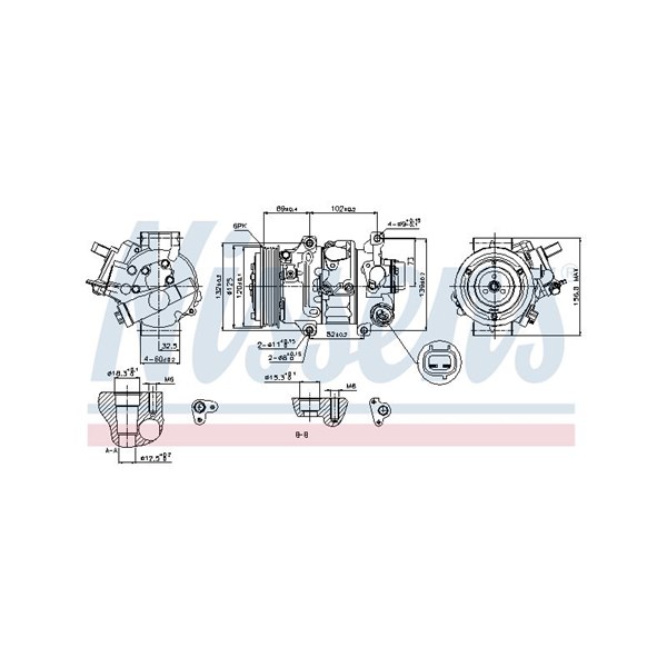 Kompressor, klimatanläggning Nissens 89314 NISSENS