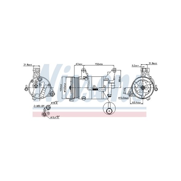 Kompressor, klimatanläggning Nissens 89340 NISSENS