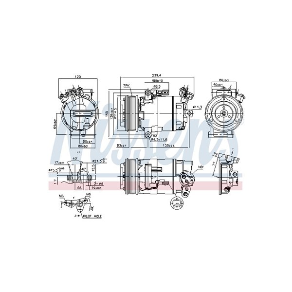 Kompressor, klimatanläggning Nissens 89346 NISSENS