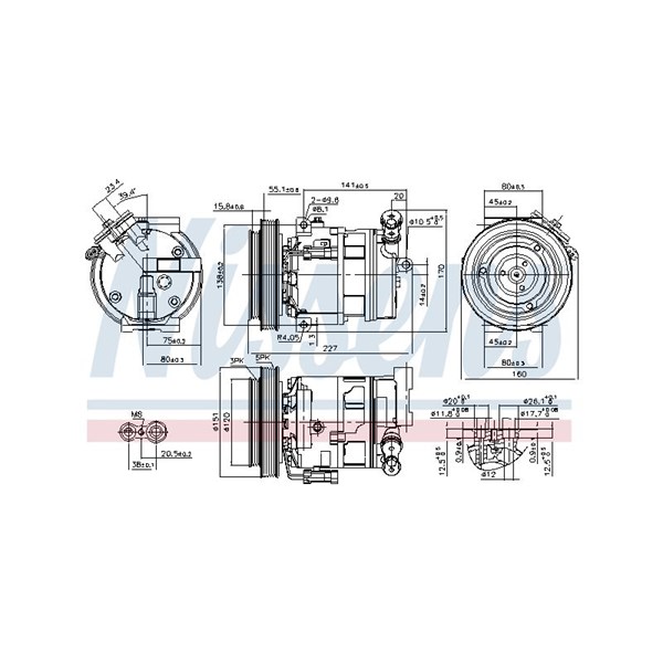 Kompressor, klimatanläggning Nissens 89396 NISSENS