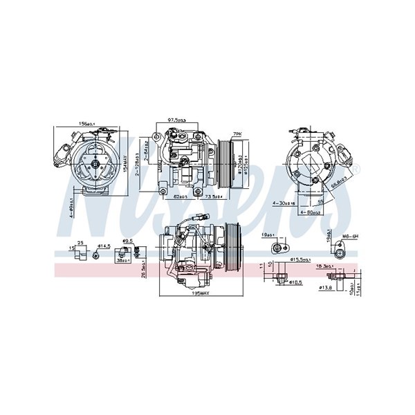 Kompressor, klimatanläggning Nissens 89433 NISSENS