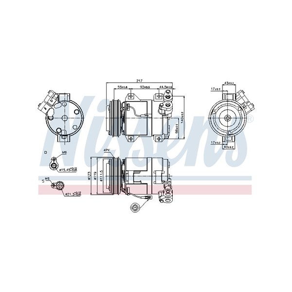 Kompressor, klimatanläggning Nissens 89519 NISSENS