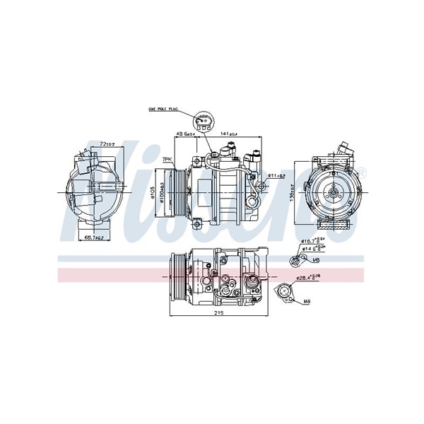 Kompressor, klimatanläggning Nissens 89520 NISSENS