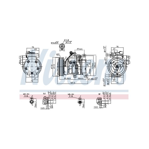Kompressor, klimatanläggning Nissens 89533 NISSENS
