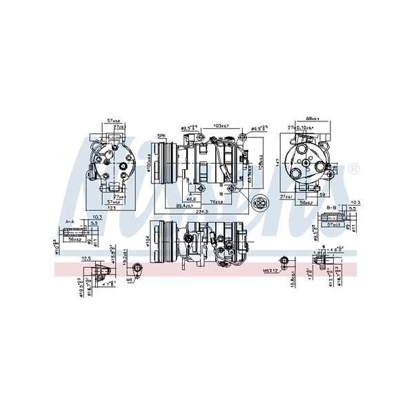 Kompressor, klimatanläggning Nissens 89550 NISSENS