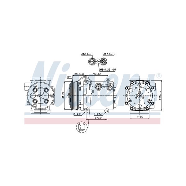 Kompressor, klimatanläggning Nissens 89551 NISSENS