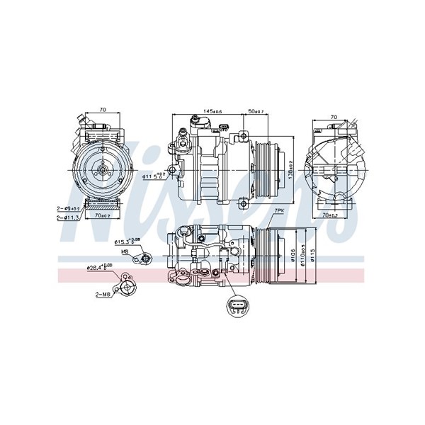 Kompressor, klimatanläggning Nissens 89574 NISSENS