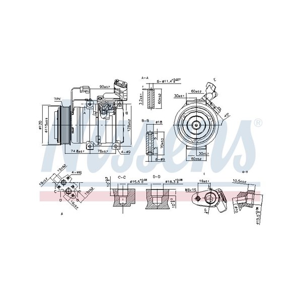 Kompressor, klimatanläggning Nissens 89586 NISSENS